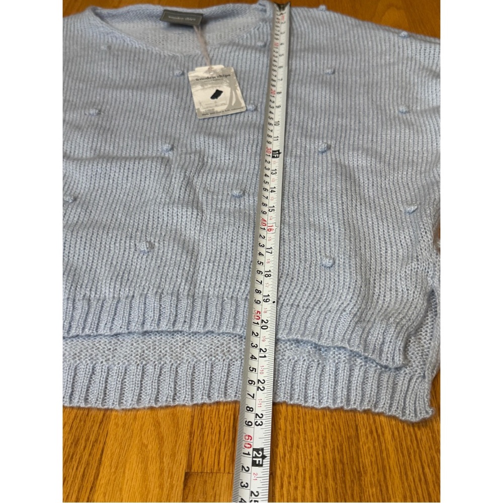 Wooden Ships Mini Popcorn V Neck Lightweight Sweater NWT - Picture 3 of 7